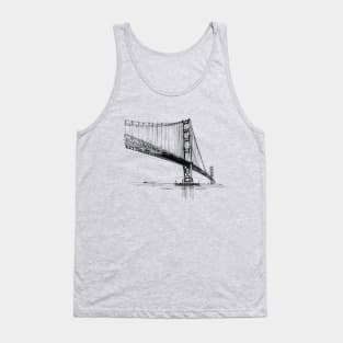 Golden Gate Bridge drawing Tank Top